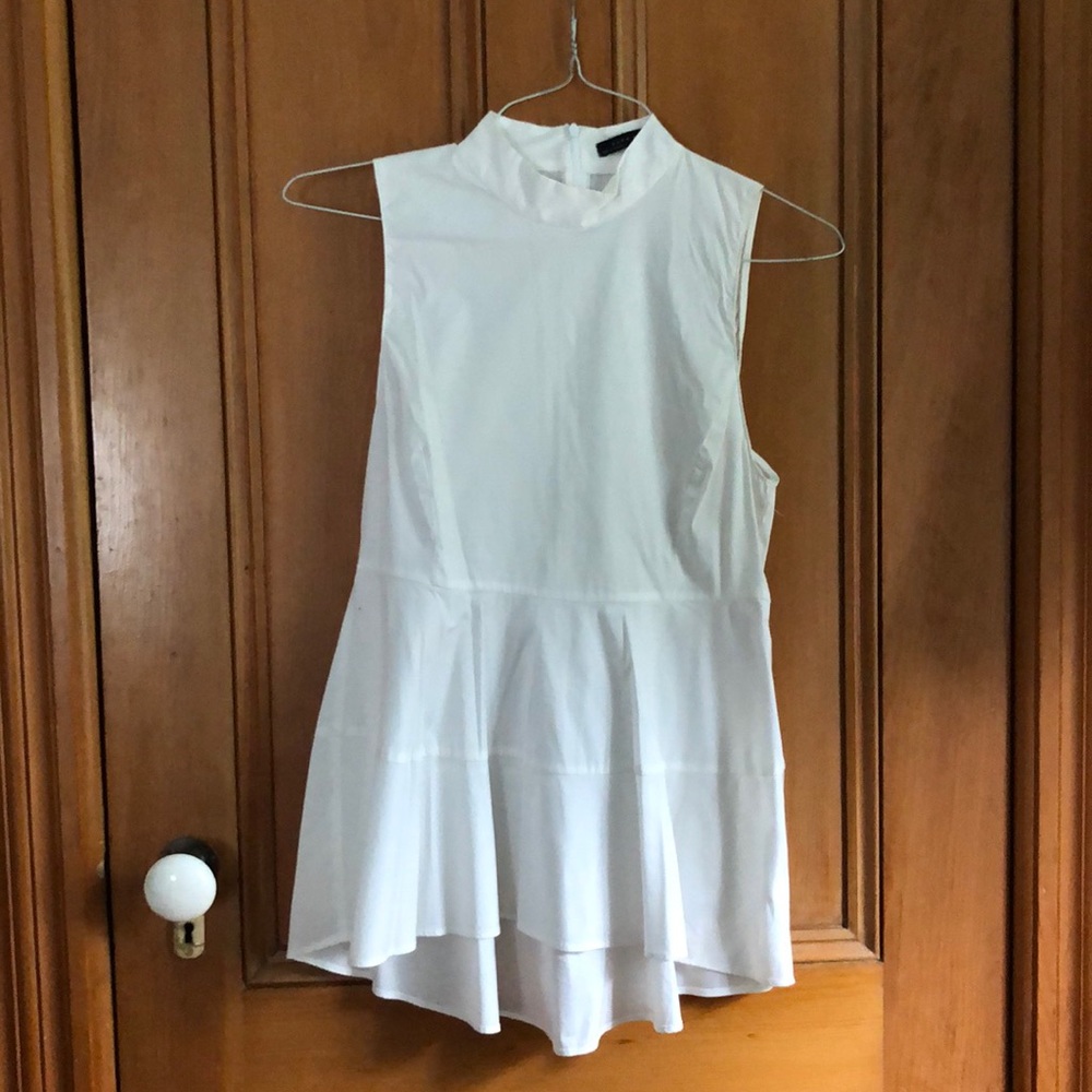 Zara Flowy White Tank Top